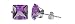TDEZ2120-AM Nickel Free 3mm Princess Cut Amethyst title=