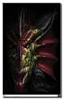 Shadow Serpent Dragon Blacklight Reactive Flocked Poser