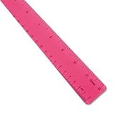 Plastic Ruler, 12 Long, Assorted Jeweltone Colors ACM12975
