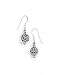 Marcasite Sterling Silver Earrings on French Wire - .75 in long Marcasite Mineral/Heart Design
