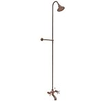 Antique Bronze Clawfoot Tub Shower Faucet w/Riser