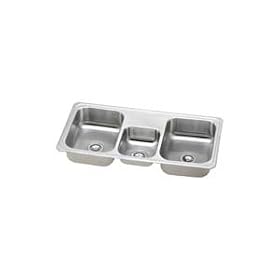 Elkay CMR4322-0 Celebrity Triple Bowl 43"x22", 20 Gauge, Type 304, Self Rim, Stainless Steel