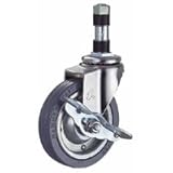 キャスター:ハンマーキャスター差込みプラグ車:（ゴム車輪）:4151EX-R 40mm Φ16