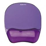 Crystal Gel Mouse Pad/Wrist Rest, 7-15/16'x9-1/4'x1', Purple, Sold as 1 each