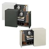 HON Company Products - Pedestal, Right Side Access, 15x22-7/8x28, Putty - Sold as 1 EA - Flagship Side-Access Pedestal provides simple and personalized storage of CDs, binders, files and project folders. Drawer opens for side access to interior and has ball-bearing suspension for easy opening and closing. Interior drawer includes an area designed for binder storage, a CD/DVD holder, pencil tray and two piling trays. Trays are adjustable in 3 increments throughout the case interior. Pedestal