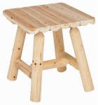 Jack Post North Woods Small Log End Table, Natural Finish