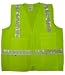 Lime MESH SURVEYOR Vests CLASS 2 with silver stripes 5X