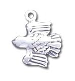 Dove Solid Sterling Silver Charm Approximately 1/2" Across