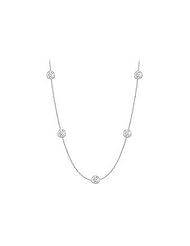 0.50 carat diamond by yard necklace in 18K White Gold 16 inch long