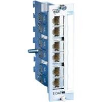 BTR E-DAT modul 6x88 Patchfeld Cat.6 3HE alu elox 130922-02-E 3HE/7TE Modul mit 6 einzelgesch. Einzel- modulen f&uuml;r 19Z-Modultraeger