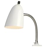 Pro Track® White Gooseneck Clip Lamp