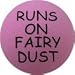Outdoor Living : Pink 'Runs On Fairy Dust' Car Aerial Ball Antenna Topper.