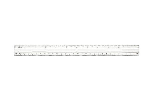 Charles Leonard Inc., Ruler, Plastic, UPC Coded, 12 Inches Clear, 1 Each (80112)