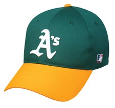 MLB ADULT Oakland ATHLETICS A's Home Gold/Green Hat Cap Adjustable Velcro TWILL