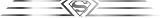 Superman Silver Shield Windshield Banner Decal