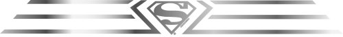 Superman Silver Shield Windshield Banner Decal