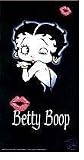 Betty Boop Towel Kisses Black Beach Towel