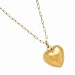 14k Yellow Gold Heart Necklace- 16 IN