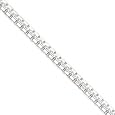 Sterling Silver 4.5mm Fancy Link Chain Necklace - 24 Inch - Lobster Claw