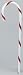 PLASTIC CANDY CANE ::30" high :Interior/exterior :Red/white :Bulk