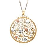 14kt. Gold Floral Disk Fashion Pendant