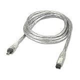 9 Pin To 4 Pin Bilingual Firewire, 6FT Clear