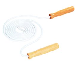 JUMP ROPE COTTON 8WOOD HANDLE