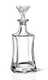 GRACE MATTE FROST WHISKEY DECANTER - 26 OZ. GLASS WHISKEY DECANTER WITH MATTE FROSTED STOPPER, GRACE COLLECTION