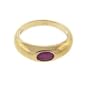 Sterling Silver Gold Plated Genuine Ruby Bezel Set Ring Size#7