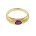 Sterling Silver Gold Plated Genuine Ruby Bezel Set Ring Size#7