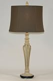 Iron Cage Table Lamp with Brown Shade