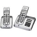 Audioline Wave 182e Schnurloses DECT-Telefon  Eco Mode Energiesparmodus, Anrufbeantworter silber