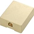 Steren 4-Conductor UL Surface Modular Telephone Jack - Ivory 301-145IV