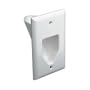 DataComm 45-0001-WH 1-Gang Recessed Low Voltage Cable Plate (White)