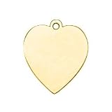 Engravable Heart Disc Charm