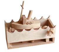 Childrens Toyshop  Toys : Self Assembly Wooden Automata Ship At Sea Kit