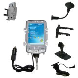 HP iPaq hx2700 Series Powered 4in1 Multi Adapter Car / Auto Mount PDA Phone Holder - Gomadic Brand