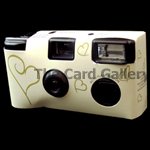 21iDMhzfvLL. SL160  Cream with Gold Hearts Single Use Disposable Wedding Cameras   27 exposures with flash   Sold Singularly