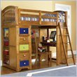 Pulaski Build-A-Bear Bearrific Kids Wood Loft Bunk Bed in Cocoa Finish
