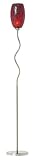 Contempo Wave Red Crackle Glass Floor Lamp
