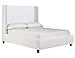 Sussex Button Tufted Fabric Or Leather Upholstered Platform Bed w/ Pewter Nailhead Trim: Sussex King Fabric Or 