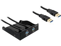 Delock Multipanel 3 (2x USB 3.0) schwarz Preisvergleich