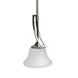 21iFbGS8E8L. SL160  Vegas   1 Light Mini Pendant Lighting Fixture   Brushed Nickel   Opaque White Glass   B4751