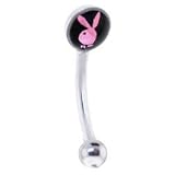 Playboy Pink FOIL Bunny Logo Eyebrow Ring