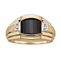 10kt Yellow Gold and Onyx Men's Ring