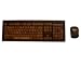 KBB603CW Wireless Hand-Carved Designer Bamboo Keyboard - Walnut Color with Mouse