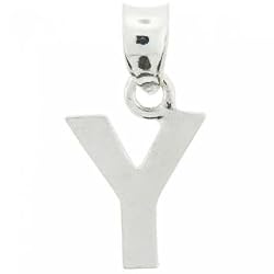 Letter Y Pendant in Solid Sterling Silver 925 Engravable