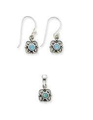 Sterling Silver Created Opal Earring & Pendant Set QE1SET"