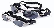 21iGGa9lq0L Doggles DOSGMTLG18 K9 Optix Large Silver Frame with