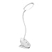 Miady Clip on Lamp,Battery Powered Reading Light,Clamp for Bed with 3 Brightness Level,USB Rechargeable(1 Pack)